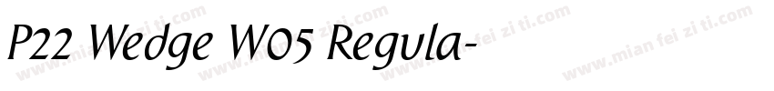 P22 Wedge W05 Regula字体转换
